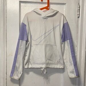 Nike White and Lavender Sweatshirt